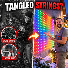 Smart RGB LED Net Light 256 LEDs | Foldable Outdoor Mesh Light 1.6m × 1.6m