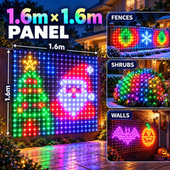 Smart RGB LED Net Light 256 LEDs | Foldable Outdoor Mesh Light 1.6m × 1.6m