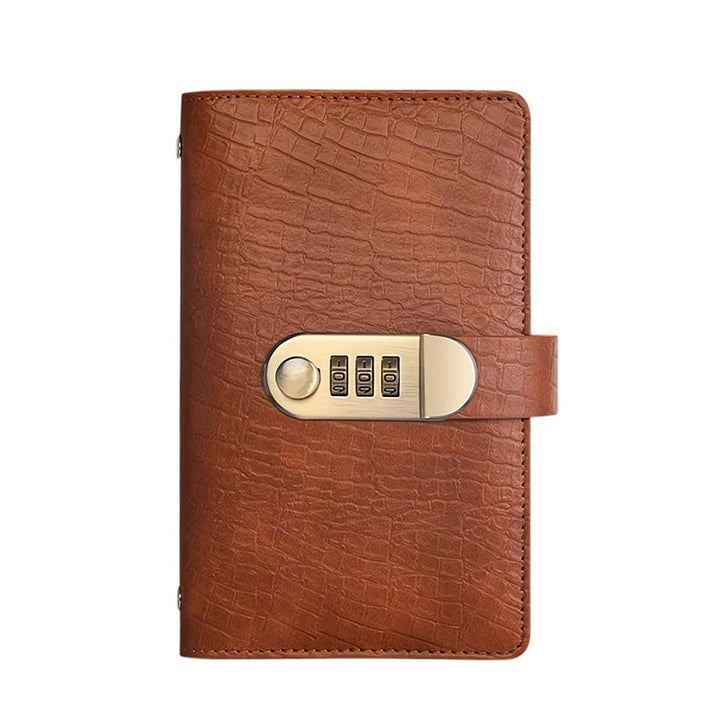 Crocodile Texture Combination Lock Wallet | A6 Cash Organizer for Men &amp; Women