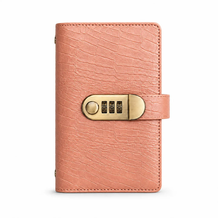 Crocodile Texture Combination Lock Wallet | A6 Cash Organizer for Men &amp; Women