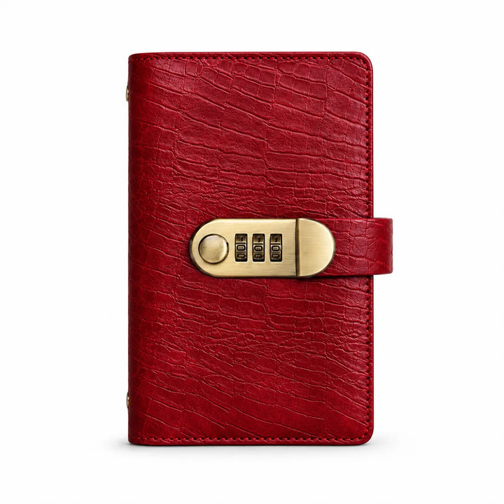 Crocodile Texture Combination Lock Wallet | A6 Cash Organizer for Men &amp; Women