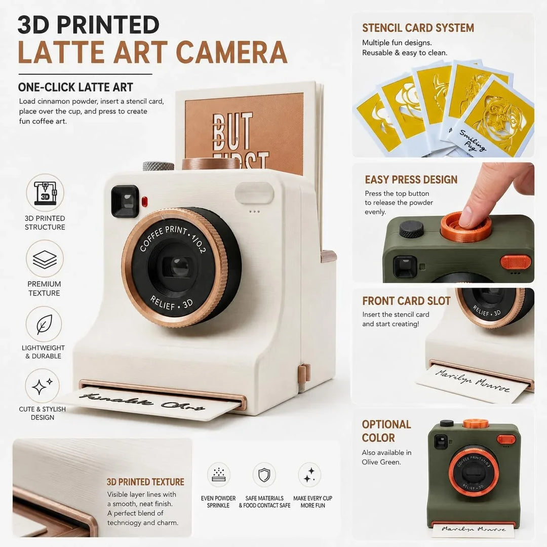 Velloraco lxa283-3d-printed-latte-art-camera-stencil image 5