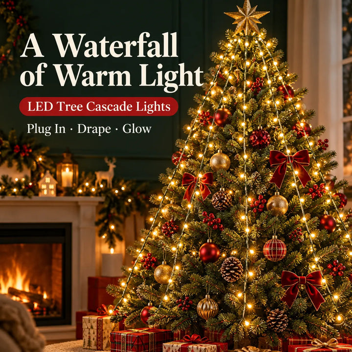 Velloraco lxa291 led christmas tree waterfall lights image 1