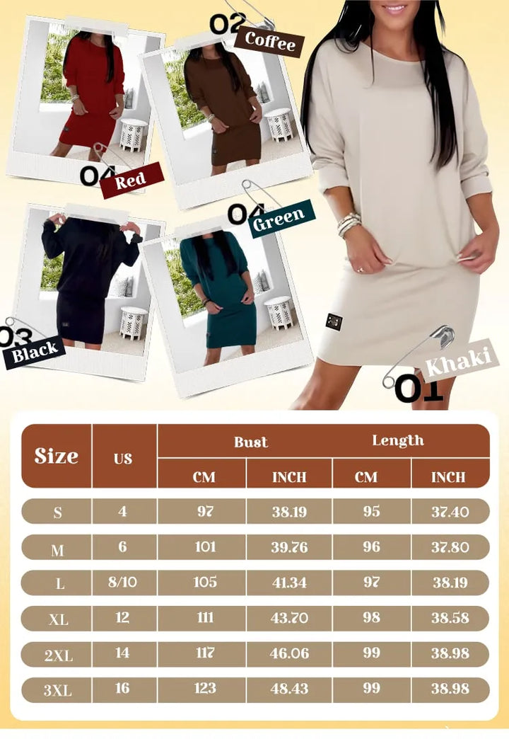 Dress color overview and competitor size reference chart