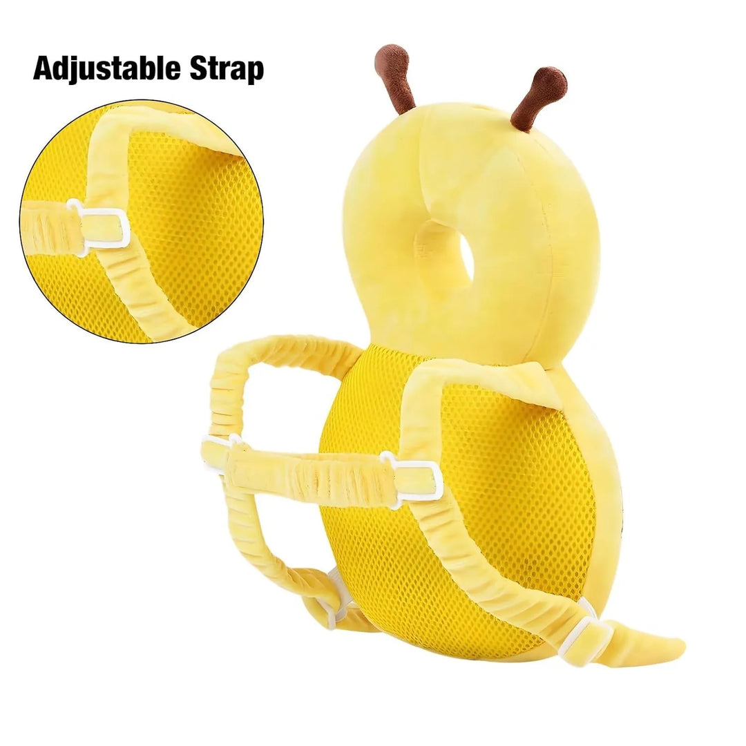 Adjustable strap detail on the bee backpack cushion