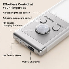 Motion sensor light touch control