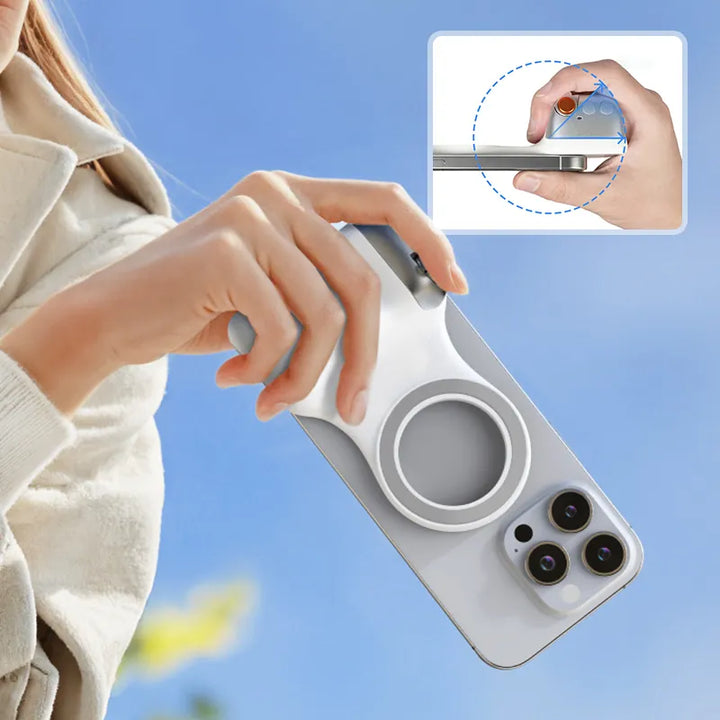 Magnetic Phone Camera Grip with Fill Light – Ergonomic Photo Grip
