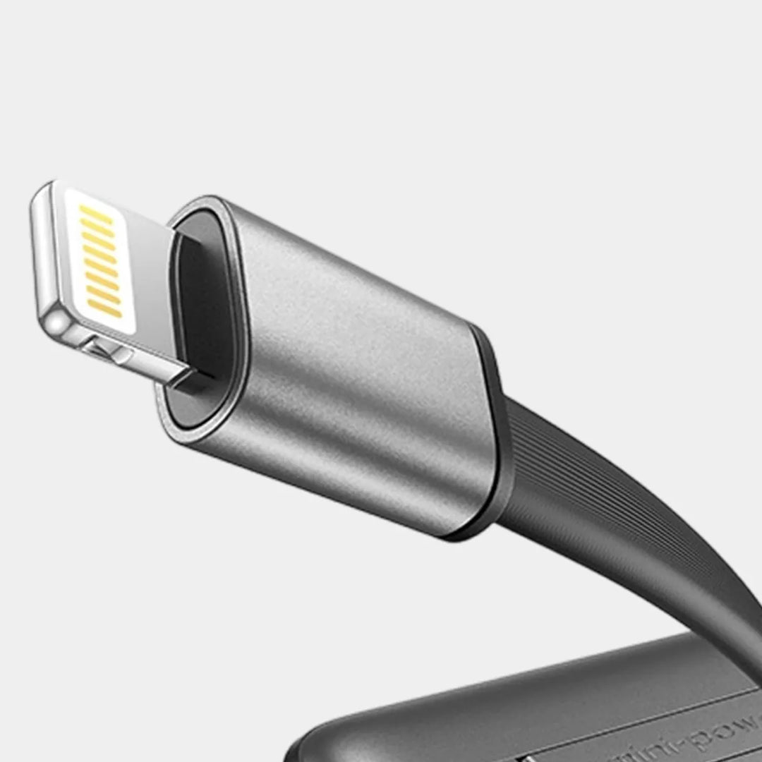 4-in-1 Power Bank with Built-In Cable, Watch Pad &amp; Wall Plug