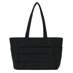 Black puffer tote