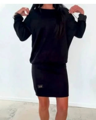 Long-Sleeve Fitted Casual Dress