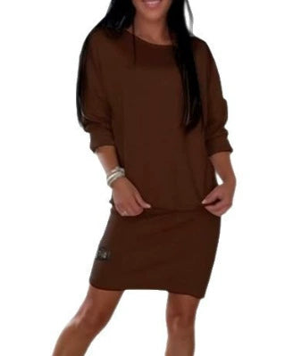 Long-Sleeve Fitted Casual Dress