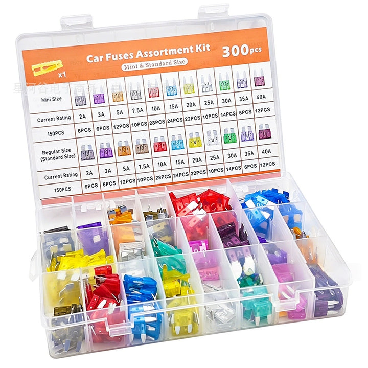 Velloraco Comprehensive 300-Piece Automotive Blade Fuse Set
