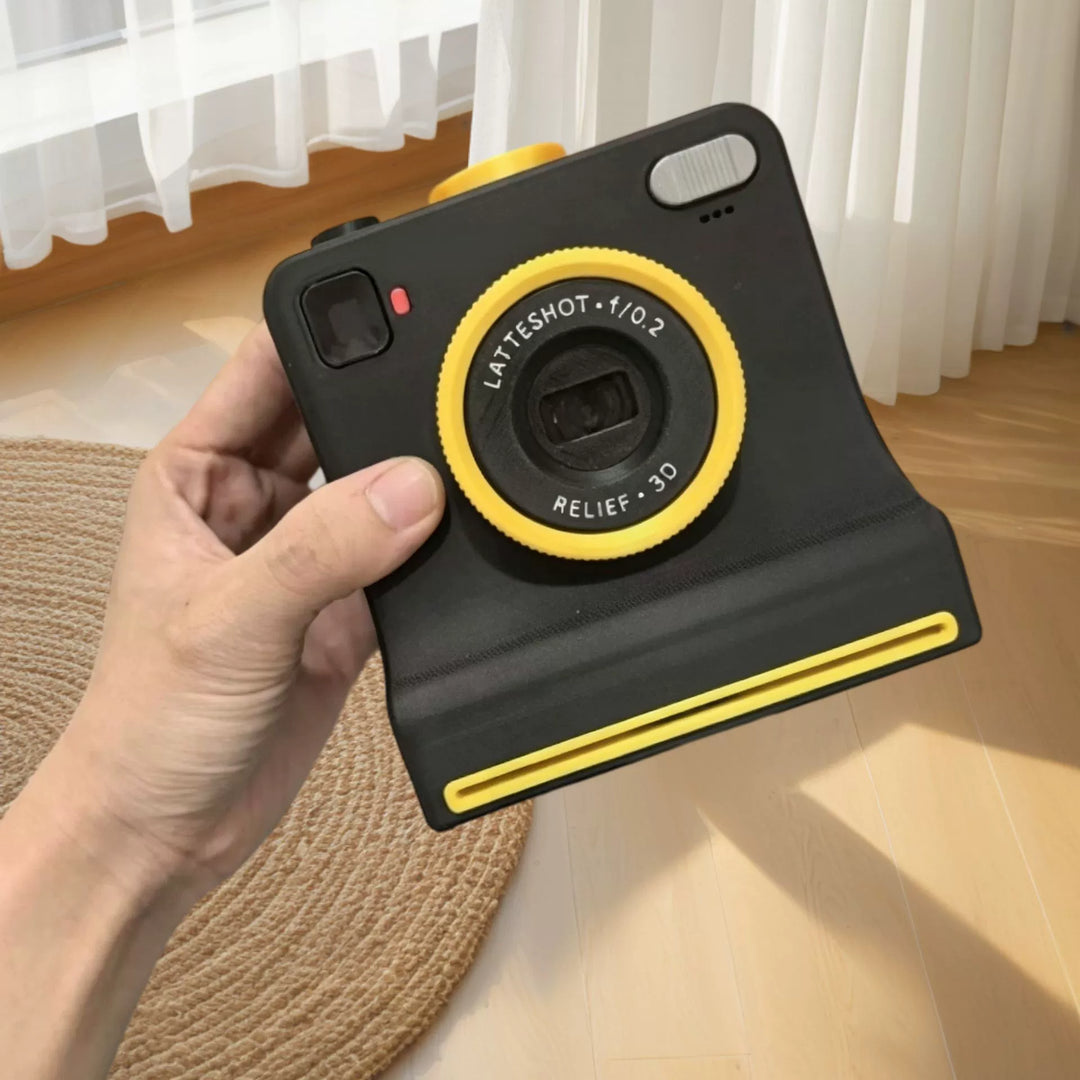 3D-Printed Latte Art Camera Stencil Tool