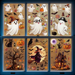 Halloween Window Clings — Reusable Static Stickers for Glass Doors and Windows