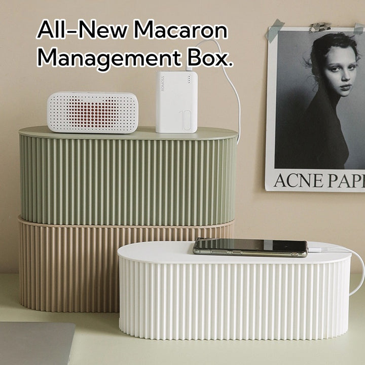 Elegant Cable Organiser Box – Minimalist Cable Storage in Soft Macaron Colours
