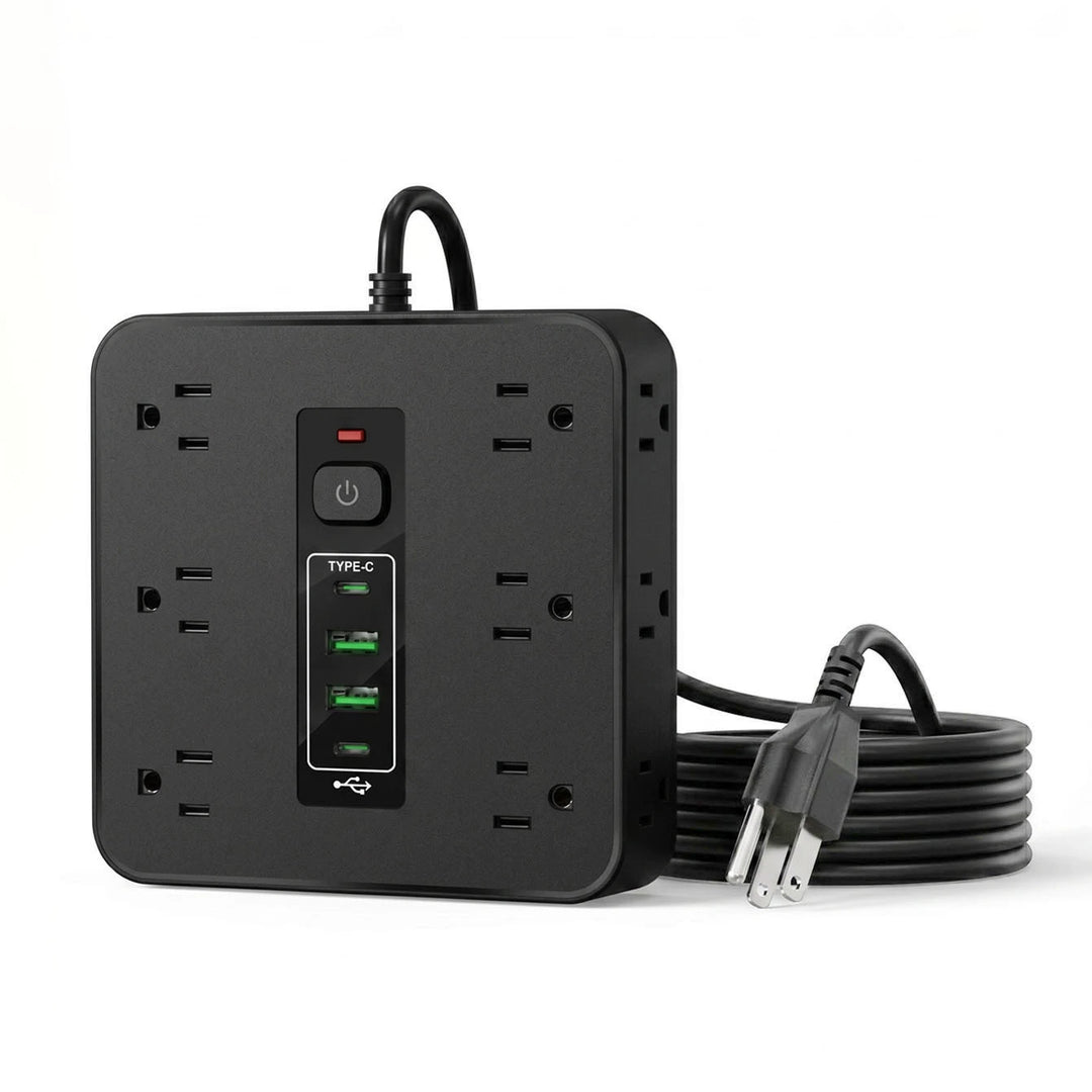 Velloraco 16-Outlet Cube Power Strip, USB-C, US Plug, No Block