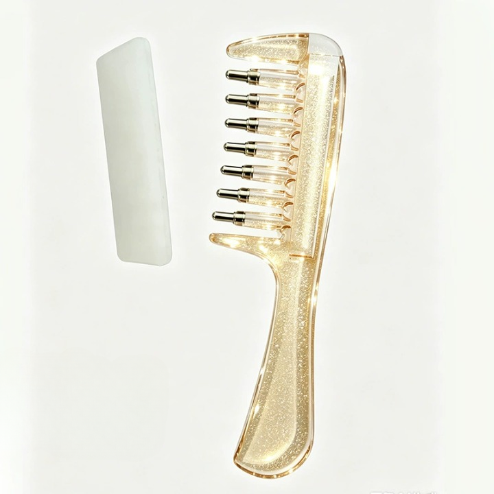 Scalp Applicator Comb with Roller Balls for Even Oil Application