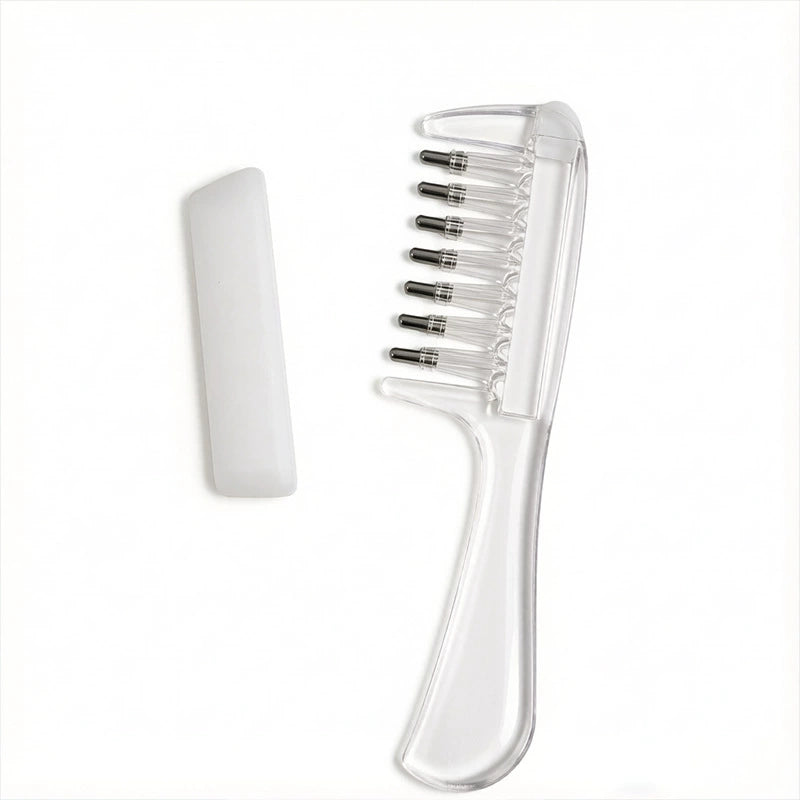 Scalp Applicator Comb with Roller Balls for Even Oil Application