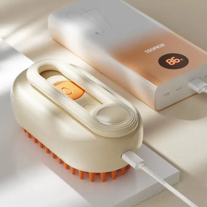 3-in-1 Pet Steam Brush – One-Click Spray Stops Flying Fur