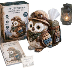 Wise Owl Quilted Tissue Box Cover DIY Sewing Kit, Pre-Cut