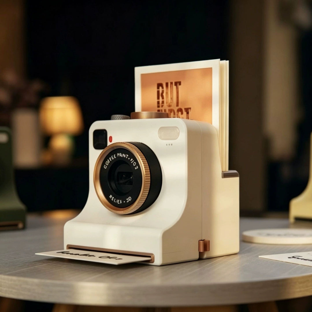 3D-Printed Latte Art Camera Stencil Tool