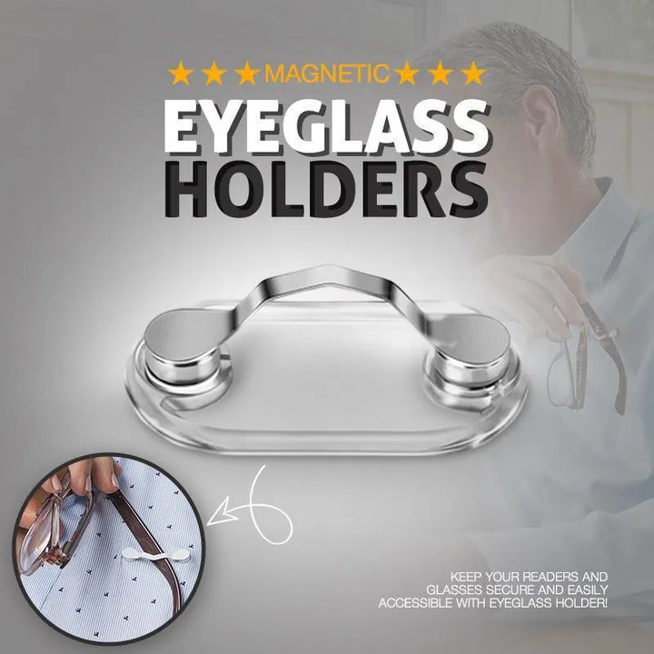 Magnetic Eyeglass Holder Clip — Keep Reading Glasses on Your Top