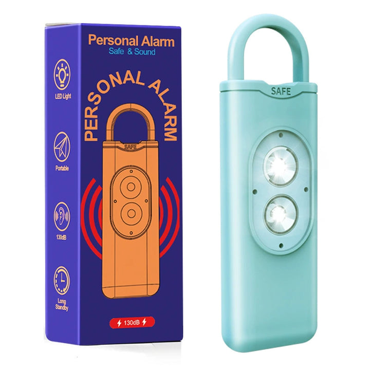 Personal Safety Alarm Keychain - 130dB Siren with LED Strobe