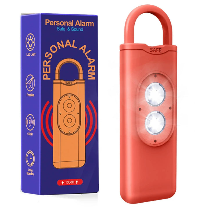 Personal Safety Alarm Keychain - 130dB Siren with LED Strobe