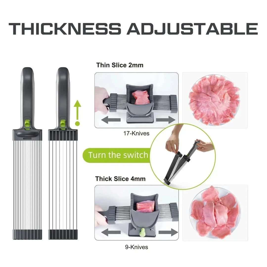 Precise 17-blade meat slicer – uniform professional slices