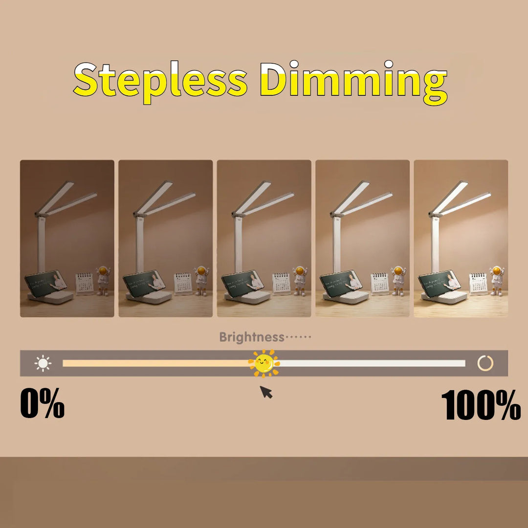 LumiFold | LED Desk Lamp | 3 Brightness Levels &amp; Touch Control | USB Rechargeable &amp; Foldable