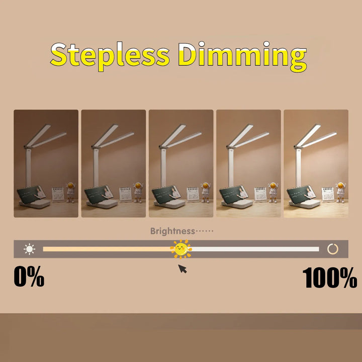 LumiFold | LED Desk Lamp | 3 Brightness Levels &amp; Touch Control | USB Rechargeable &amp; Foldable
