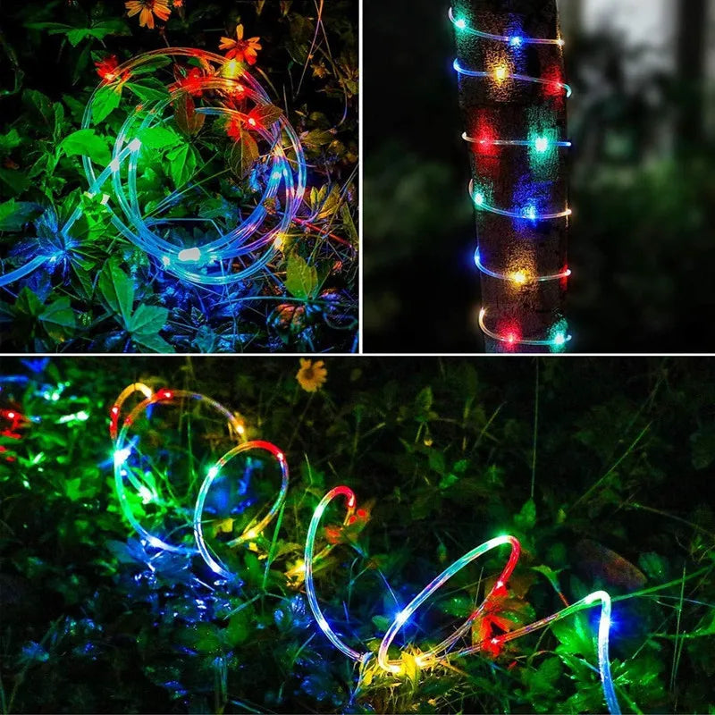 LumiSolar String Lights Outdoor | 7–32 m | Solar Powered &amp; Waterproof | 8 Light Modes | Christmas, Garden &amp; Party Lighting