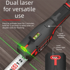 Laser Tape Measure with Digital Level – 5m Steel, Type-C Rechargeable