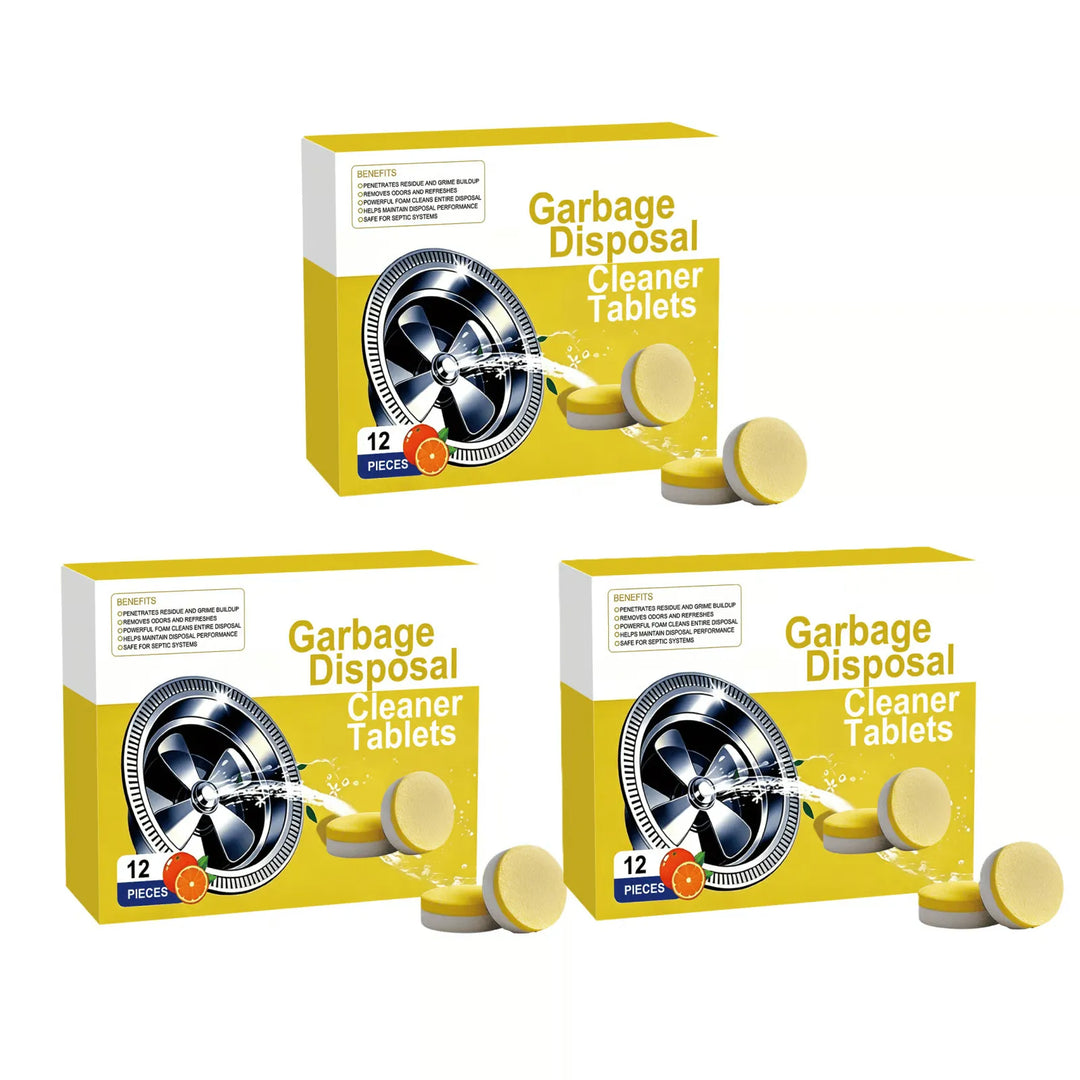 Citrus Disposal Cleaner Tablets for Kitchen Sink Drain Odor Removal