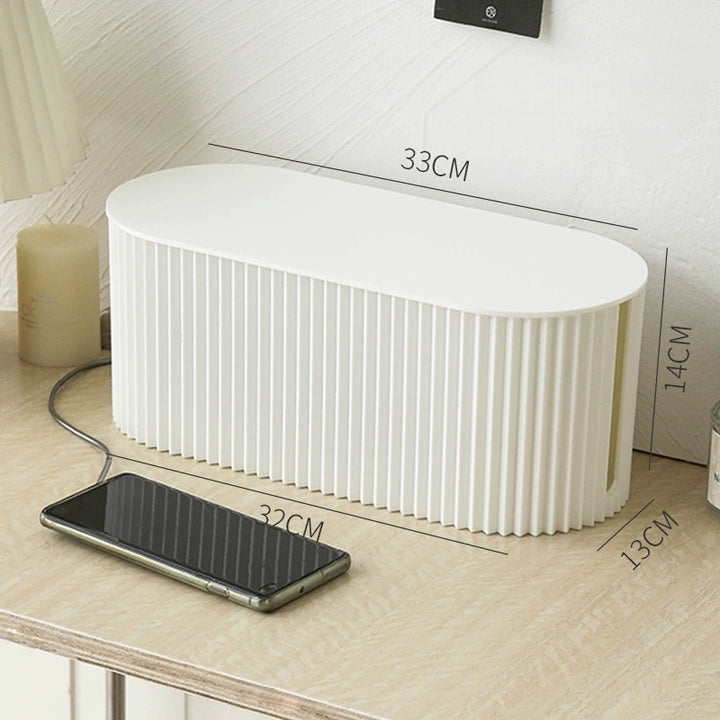 Elegant Cable Organiser Box – Minimalist Cable Storage in Soft Macaron Colours