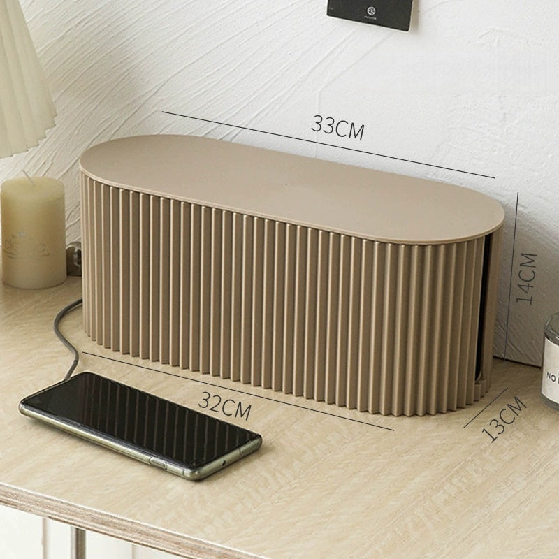 Elegant Cable Organiser Box – Minimalist Cable Storage in Soft Macaron Colours