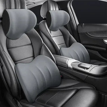 Ergonomic Car Neck &amp; Lumbar Support Cushion Set for Driving Comfort