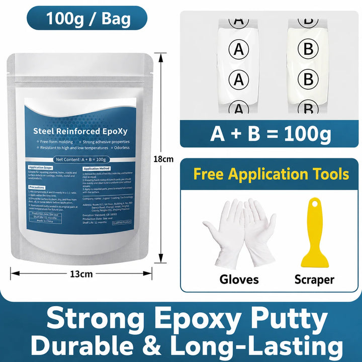 Epoxy Repair Putty – Steel-Strength Bond for Wood, Metal &amp; PVC