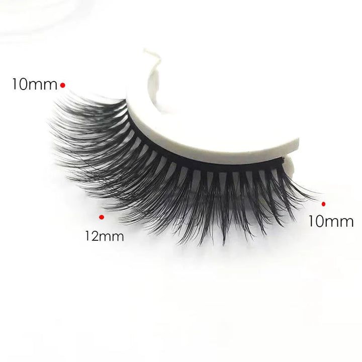 Reusable Self-Adhesive False Eyelashes – No Glue, 3 Pairs &amp; Adhesive Revival Pen