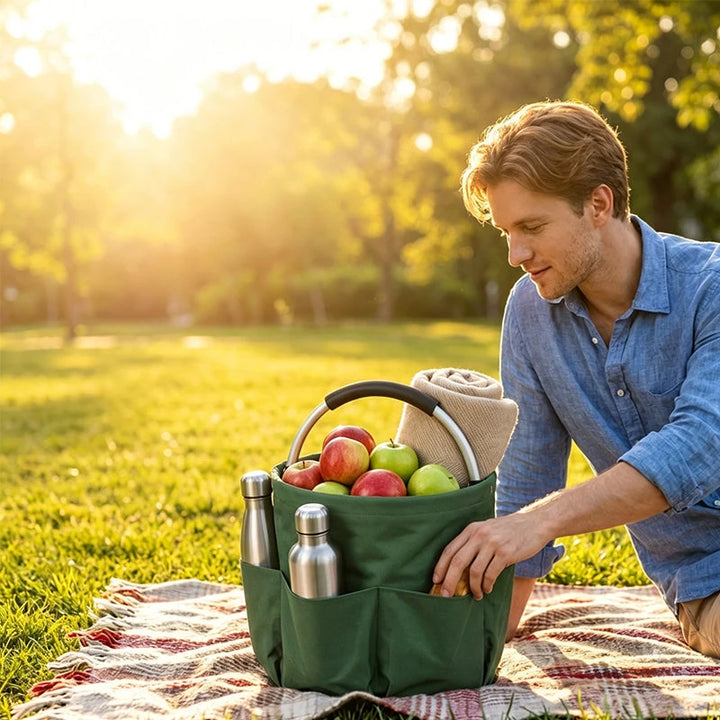 Foldable Storage Basket - Collapsible Multi-Purpose Organizer: Ready for time outdoors