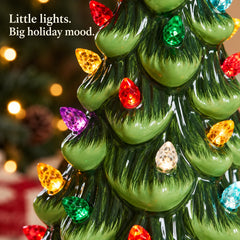 Pre-Lit Ceramic Christmas Tree - Choose 8, 10 or 12 Inches: Enjoy the little details