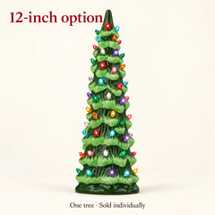 Pre-Lit Ceramic Christmas Tree - Choose 8, 10 or 12 Inches: The 12-inch option