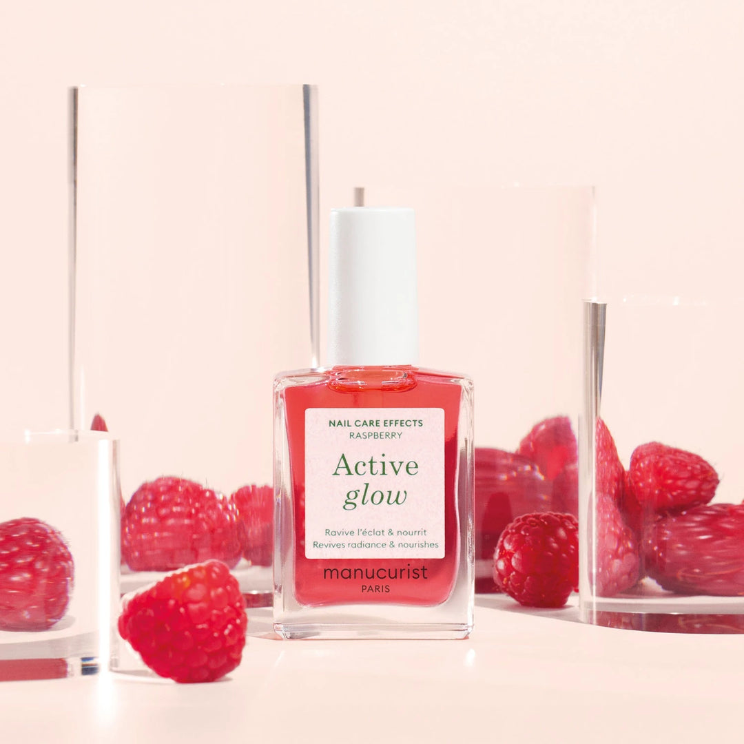 Active Nail Polish - Raspberry Glow &amp; Powder Pink Blur: A closer look at Raspberry
