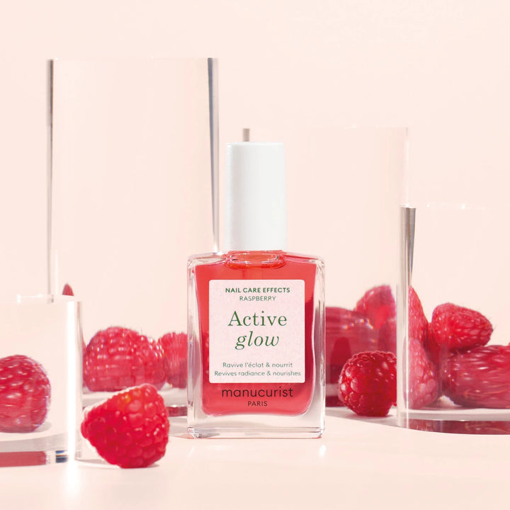 Active Nail Polish - Raspberry Glow &amp; Powder Pink Blur: A closer look at Raspberry