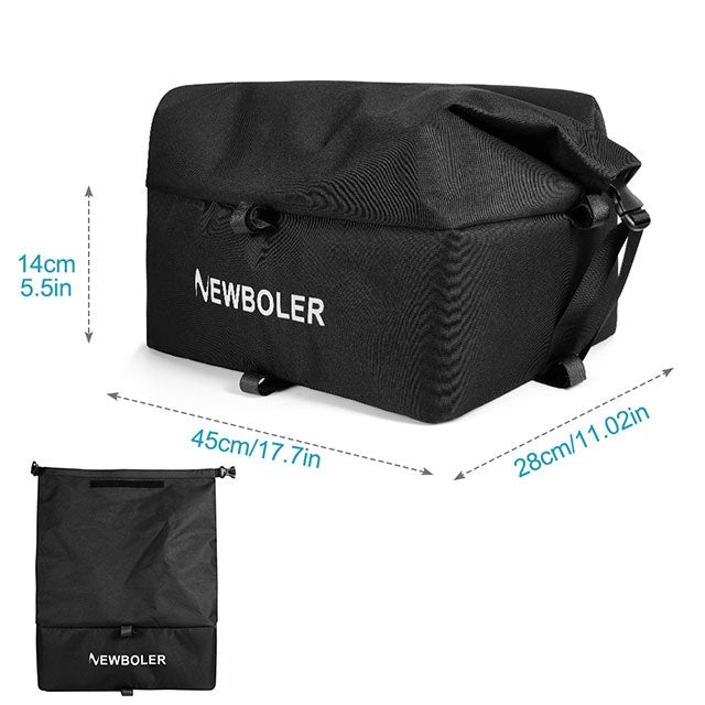 Heavy-Duty Rear Bike Basket with Rack – Large Metal Bicycle Carrier for Groceries, Commutes & E-Bikes - Bicycle Bag