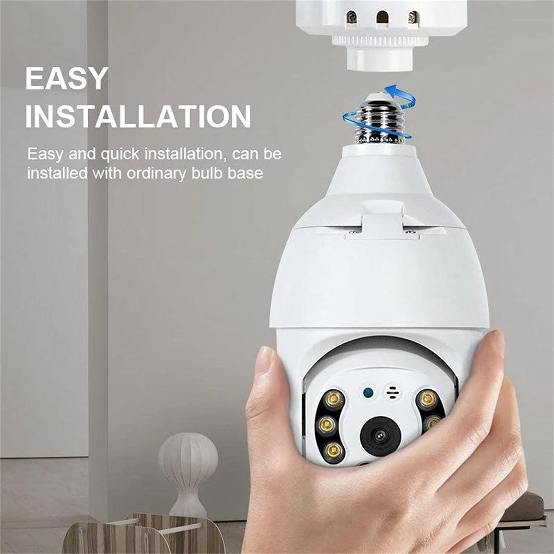 Wireless Bulb Security Camera – No Subscription, 1080p HD &amp; Two-Way Talk