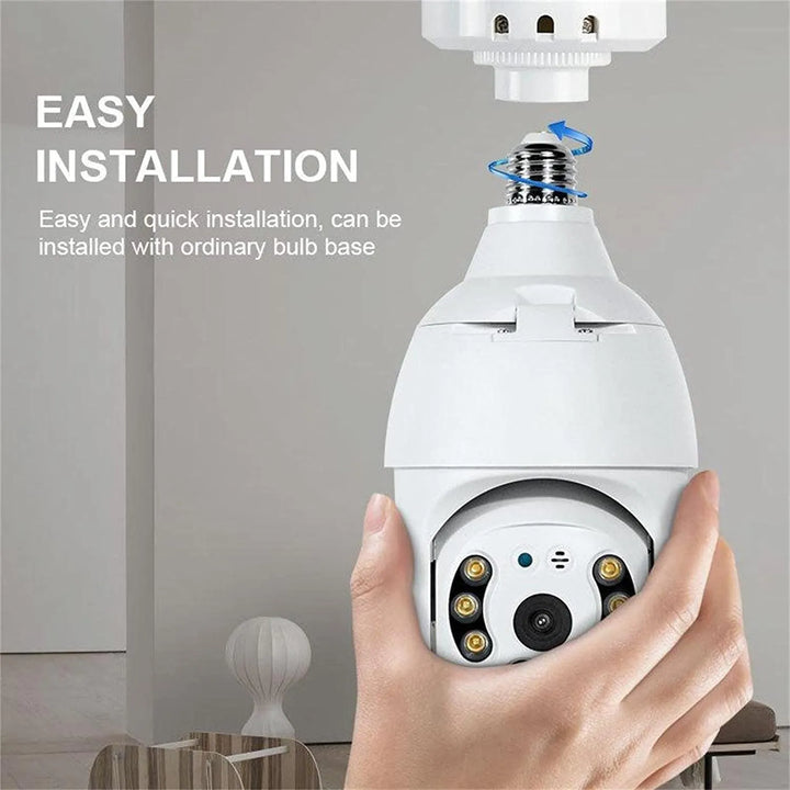 Wireless Bulb Security Camera – No Subscription, 1080p HD &amp; Two-Way Talk