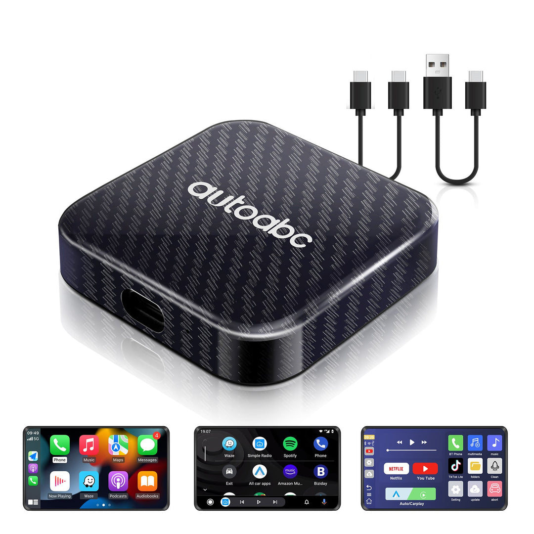 2GB+16GB-AUTOABC Wireless CarPlay Adapter – Upgrade Wired to Wireless