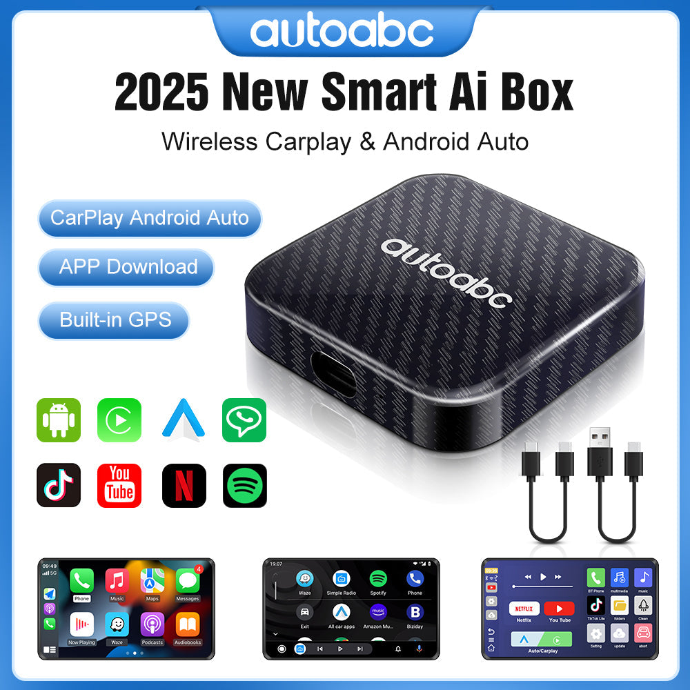 2GB+16GB-AUTOABC Wireless CarPlay Adapter – Upgrade Wired to Wireless