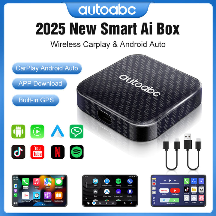 2GB+16GB-AUTOABC Wireless CarPlay Adapter – Upgrade Wired to Wireless